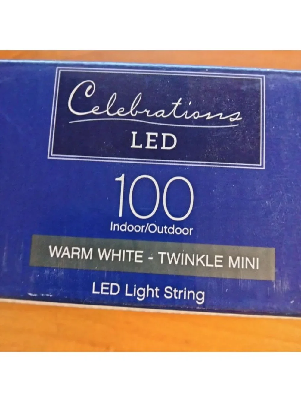 Celebrations LED Warm White Twinkle Sparkle Mini 100 Ct String Christmas Lights